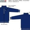 AGWOOL 09 - NAVY COLOUR - 100% WOOL JERSEY - 1/2 ZIP FRONT HIGH COLLAR - Image 5