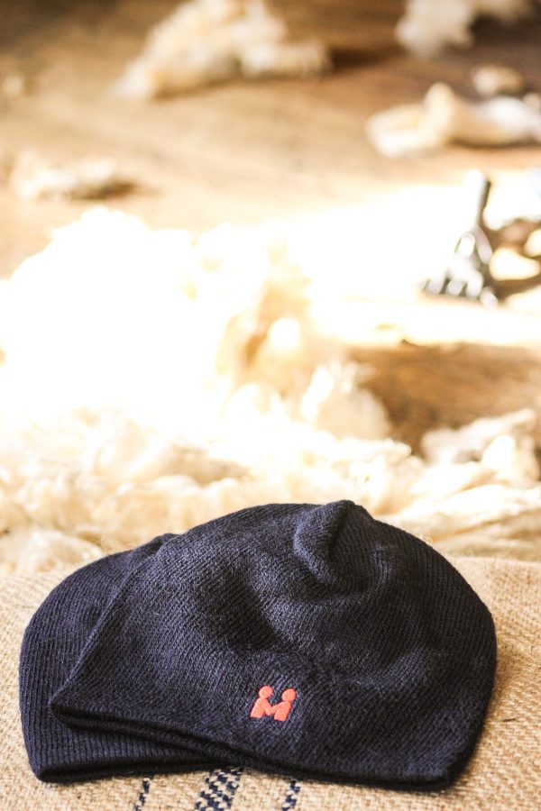 AGWOOL 04 -100% WOOL SKULLCAP - NAVY COLOUR - Image 2