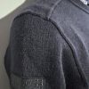 AGWOOL 012 - CHARCOAL COLOUR - 100% LAMBSWOOL - CREW NECK JERSEY - TOPSTITCHED SEAMS - Image 2