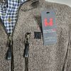 AGWOOL 082 - NATURAL BROWN COLOUR - 80% WOOL / 20% NYLON JERSEY WITH A FRONT CHEST ZIP POCKET. - Image 2